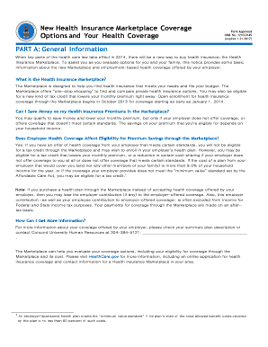 Health Insurance Marketplace Notice