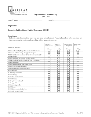 Depression Screening Form