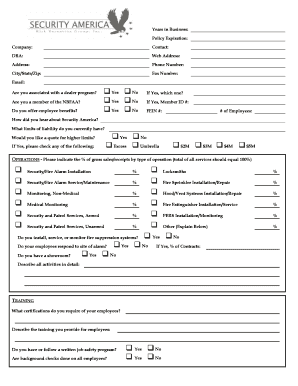 Security America Insurance Application