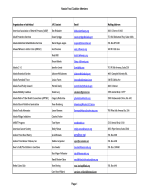 Alaska Food Coalition Members amy@xyz.net Page 1 - alaskafood