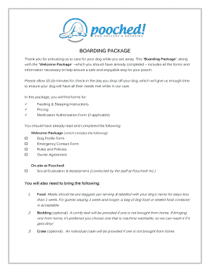 Dog Boarding Package