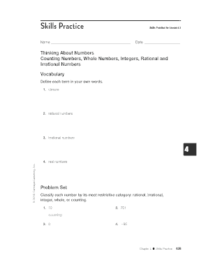 Math Skills Practice Worksheet