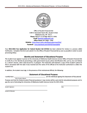 2015-2016 Identity and Statement of Educational Purpose