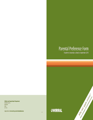 Parental Preference Form for Secondary School Admission