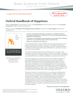 Oxford Handbook of Happiness Order Form