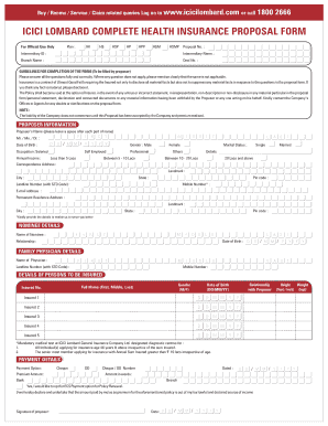 icici lombard proposal form