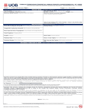 Shipping Guarantee Issuance Form