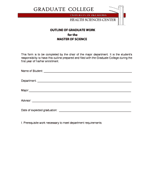 Graduate Work Outline Form
