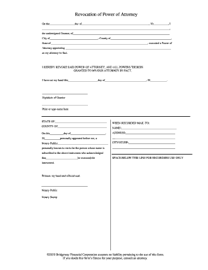 Revocation of Power of Attorney