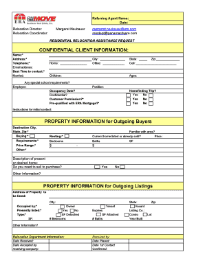 Residential Relocation Assistance Request