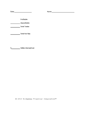 Trading Performance Summary Form