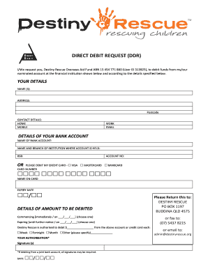 Direct Debit Request Form