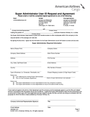American Airlines Cargo Company Agreement