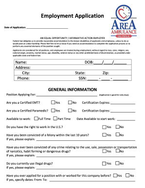Employment Application Form