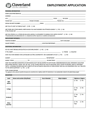 Employment Application Form