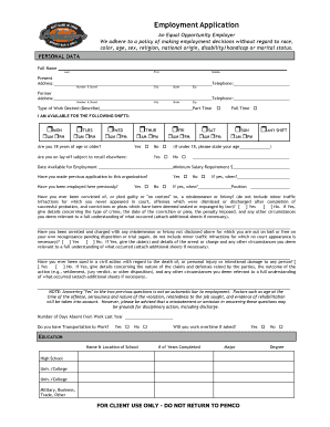 Employment Application Form