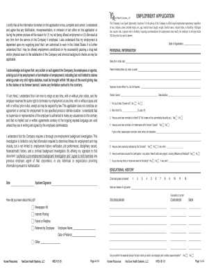 Employment Application Form