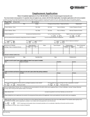 Employment Application Form
