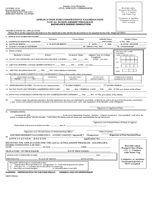 Philippines Local Scholarship Program Application