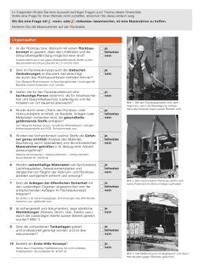 Checkliste Rückbau- und Abbrucharbeiten