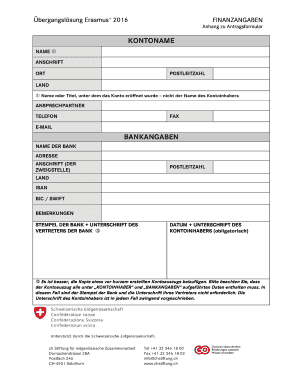 Erasmus+ 2016 Financial Statement Form