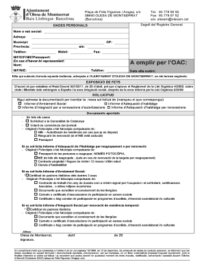 A omplir per l&#39;OAC - Ajuntament d&#39;Olesa de Montserrat - olesademontserrat