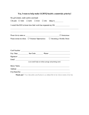 LGBTQ Health Donation Form