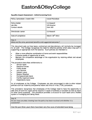 Leave Procedure - eastonotley ac