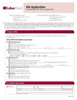 IRA Application Form