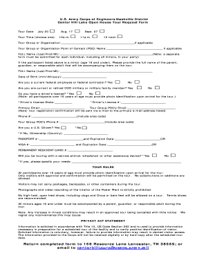 Center Hill Lake Open House Tour Request Form