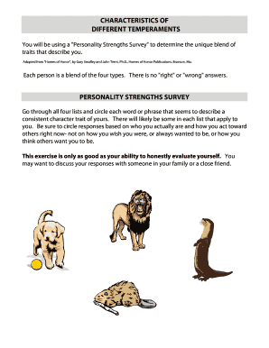 Personality Strengths Survey
