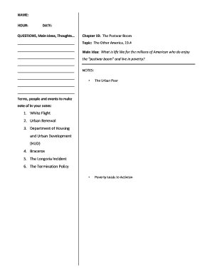Postwar Boom Study Guide