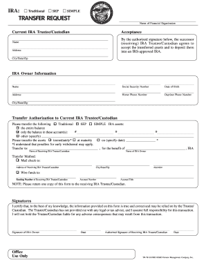 IRA Transfer Request Form