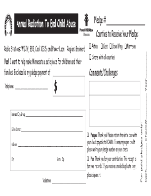 Annual Radiothon Pledge Form
