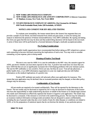 Notice and Consent for HIV-Related Testing