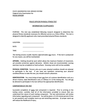 Police Officer Physical Fitness Test
