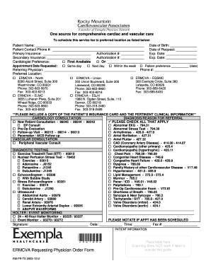 Cardiology Consultation Request Form