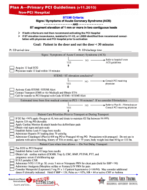 Primary PCI Guidelines for STEMI