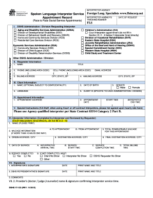 Interpreter Agency Appointment Record