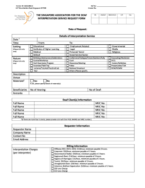 Interpretation Service Request Form