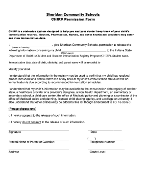 CHIRP Permission Form