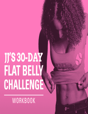 JJ’s 30-Day Flat Belly Challenge Workbook