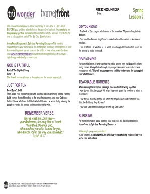 Preschool Kinder Spring Lesson Plan