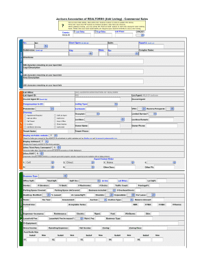 Commercial Property Listing Form