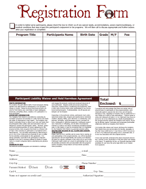 Hodgkins Park District Liability Waiver