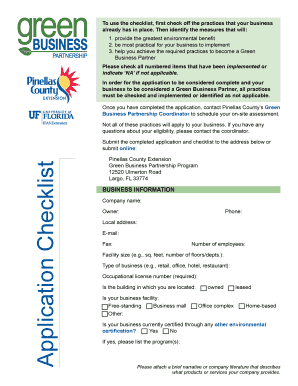 Green Business Partner Application