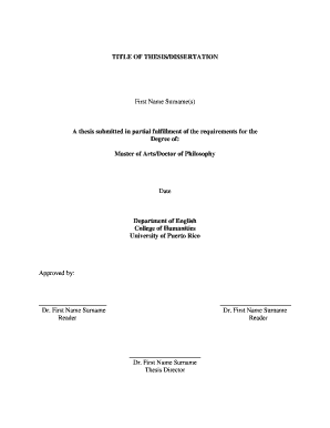 Thesis Approval Form
