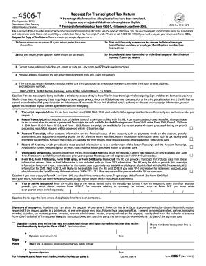 IRS Form 4506-T
