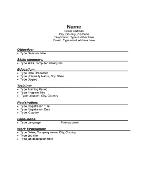 Resume Template