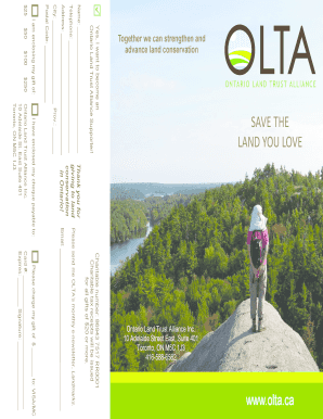 Ontario Land Trust Alliance Donation Form